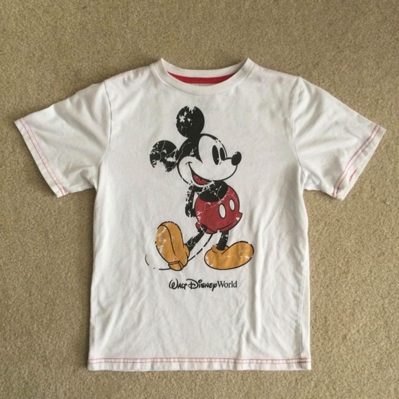 Disney Parks, white t shirt Mickey Mouse, girls size M, vintage